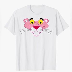 Pink Panther Graphic Women's White T Shirt Top  Sz Med New Sealed Unisex Men's